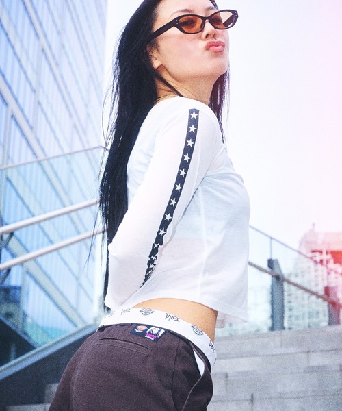 Dickies（ディッキーズ）の「X-girl × Dickies WASHED WORK PANTS（その他パンツ・レディース・ブラウン/ブラック・M/S）」の9枚目の写真