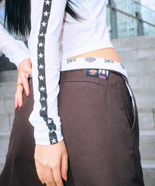 Dickies（ディッキーズ）の「X-girl × Dickies WASHED WORK PANTS（その他パンツ・レディース・ブラウン/ブラック・M/S）」の10枚目の写真