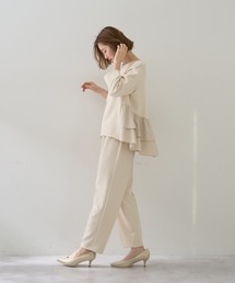 YECCA VECCA（イェッカヴェッカ）の「【2点SET】バックフリルデザインセットアップ（スーツセット）」