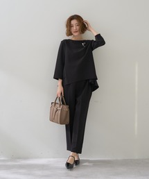 YECCA VECCA（イェッカヴェッカ）の「【2点SET】バックフリルデザインセットアップ（スーツセット）」