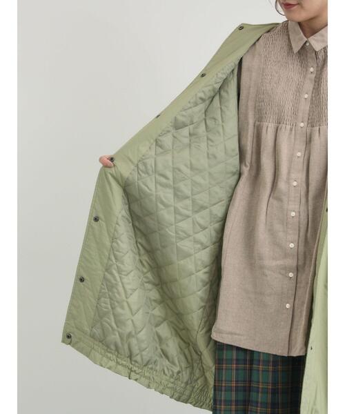 Samansa Mos2（サマンサ モスモス）の「中綿ロングコート（その他アウター・レディース・チャコールグレー/ベージュ/カーキ・F）」の4枚目の写真