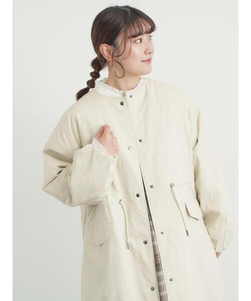 Samansa Mos2（サマンサ モスモス）の「中綿ロングコート（その他アウター・レディース・チャコールグレー/ベージュ/カーキ・F）」の11枚目の写真