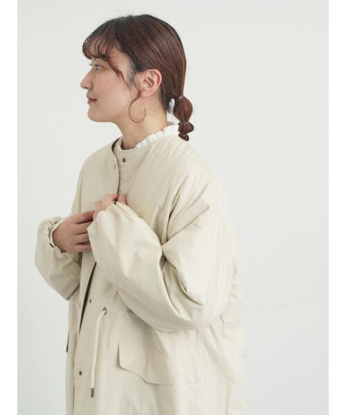 Samansa Mos2（サマンサ モスモス）の「中綿ロングコート（その他アウター・レディース・チャコールグレー/ベージュ/カーキ・F）」の12枚目の写真