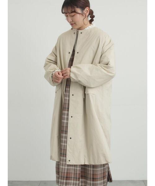 Samansa Mos2（サマンサ モスモス）の「中綿ロングコート（その他アウター・レディース・チャコールグレー/ベージュ/カーキ・F）」の13枚目の写真