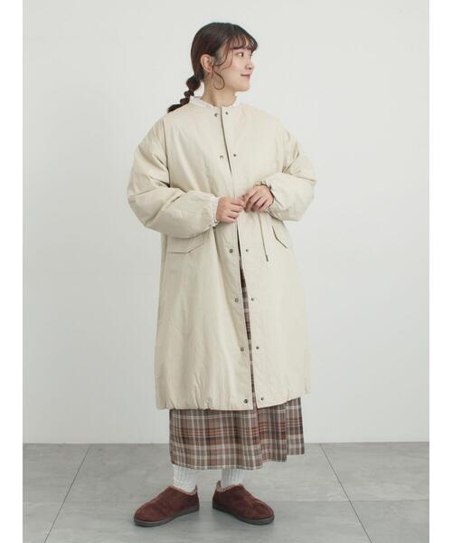 Samansa Mos2（サマンサ モスモス）の「中綿ロングコート（その他アウター・レディース・チャコールグレー/ベージュ/カーキ・F）」の15枚目の写真