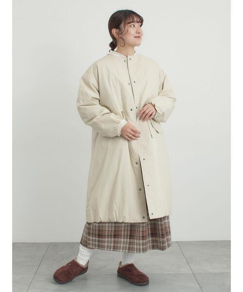 Samansa Mos2（サマンサ モスモス）の「中綿ロングコート（その他アウター・レディース・チャコールグレー/ベージュ/カーキ・F）」の18枚目の写真