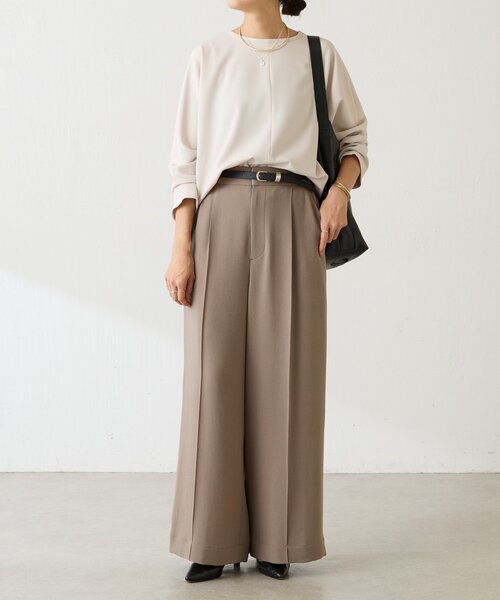 LIVETART(リヴェタート)の「《LIVETART》ヴィンテージジョーゼットタックパンツ(その他パンツ・レディース・ネイビー/モカ・FREE)」の3枚目の写真