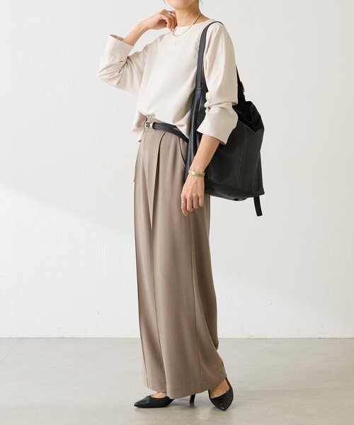 LIVETART(リヴェタート)の「《LIVETART》ヴィンテージジョーゼットタックパンツ(その他パンツ・レディース・ネイビー/モカ・FREE)」の4枚目の写真