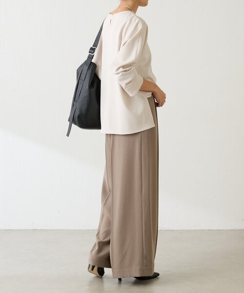 LIVETART(リヴェタート)の「《LIVETART》ヴィンテージジョーゼットタックパンツ(その他パンツ・レディース・ネイビー/モカ・FREE)」の6枚目の写真