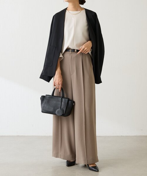 LIVETART(リヴェタート)の「《LIVETART》ヴィンテージジョーゼットタックパンツ(その他パンツ・レディース・ネイビー/モカ・FREE)」の13枚目の写真