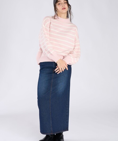 To b. by agnes b.(トゥービーバイアニエスベー)の「ソフトニット プルオーバー(ニット/セーター・レディース・ピンク・FREE)」の7枚目の写真