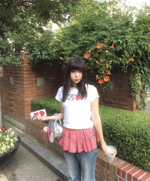 ITZAVIBE（イッザバイブ）の「RED CHECK LAYERED WRAP SHORT SKIRT（スカート・レディース・その他・ONE SIZE）」の11枚目の写真