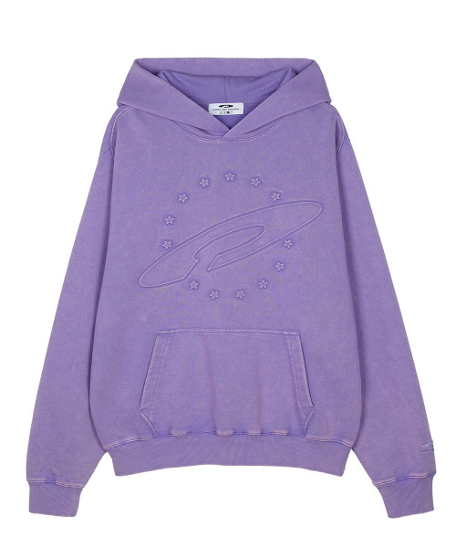 FDR(エフディーアール)の「Embo Pigment Star Disk Logo Hoodie Lavender(パーカー・メンズ・その他・SMALL/LARGE/MEDIUM)」の1枚目の写真
