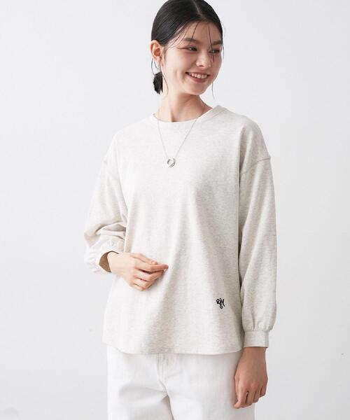 Dessin(デッサン)の「【360度可愛い・洗える】バックヘンリーカットソー(Tシャツ/カットソー・レディース・ピンク/ホワイト系/ライトベージュ/ネイビー/グレー/サックスブルー・01/02/03)」の16枚目の写真