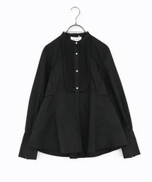 pin tuck bosom embroidery blouse