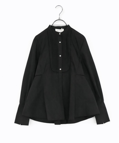 Marilyn Moon(マリリンムーン)の「pin tuck bosom embroidery blouse(シャツ/ブラウス・レディース・ネイビー/ホワイト×ブルー/ブラック/サックスブルー/ホワイト・FREE)」の3枚目の写真