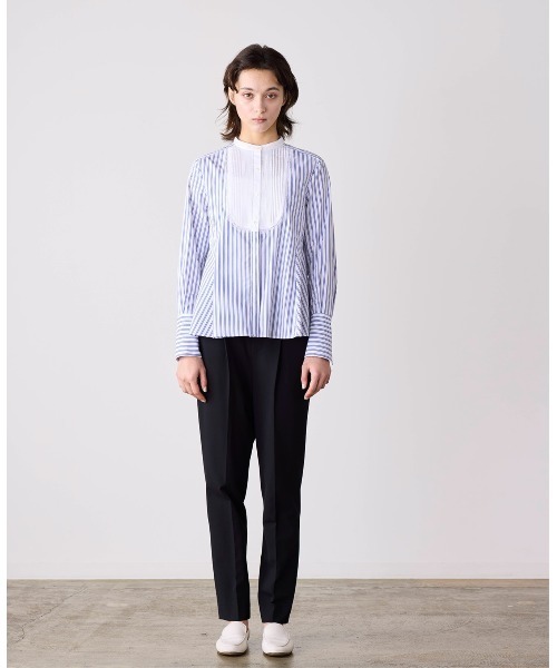 Marilyn Moon(マリリンムーン)の「pin tuck bosom embroidery blouse(シャツ/ブラウス・レディース・ネイビー/ホワイト×ブルー/ブラック/サックスブルー/ホワイト・FREE)」の13枚目の写真