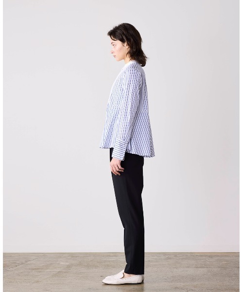 Marilyn Moon(マリリンムーン)の「pin tuck bosom embroidery blouse(シャツ/ブラウス・レディース・ネイビー/ホワイト×ブルー/ブラック/サックスブルー/ホワイト・FREE)」の14枚目の写真