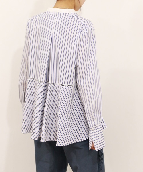 Marilyn Moon(マリリンムーン)の「pin tuck bosom embroidery blouse(シャツ/ブラウス・レディース・ネイビー/ホワイト×ブルー/ブラック/サックスブルー/ホワイト・FREE)」の18枚目の写真