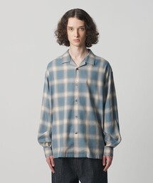 BEAUTY&YOUTH UNITED ARROWS | コットン レーヨン オンブレ チェック オープンカラー シャツ(シャツ/ブラウス)