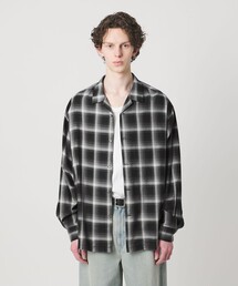 MONKEY TIME（モンキータイム）の「コットン レーヨン オンブレ チェック オープンカラー シャツ（シャツ/ブラウス）」