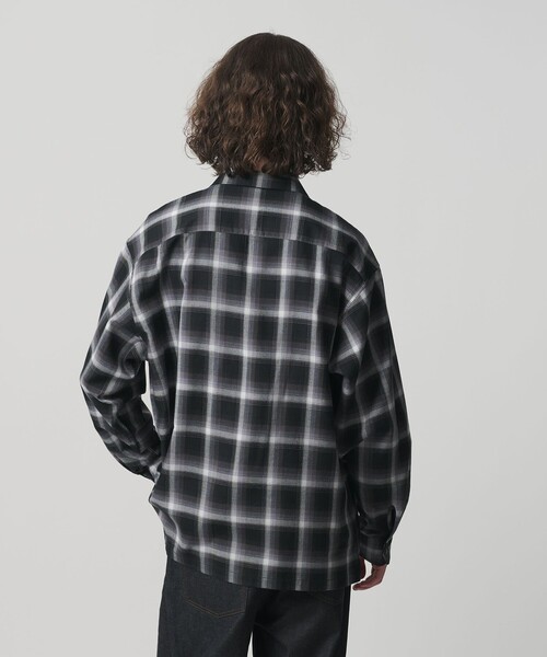 MONKEY TIME（モンキータイム）の「コットン レーヨン オンブレ チェック オープンカラー シャツ（シャツ/ブラウス・メンズ・ターコイズブルー/ブラック・S/M/L/XL）」の5枚目の写真