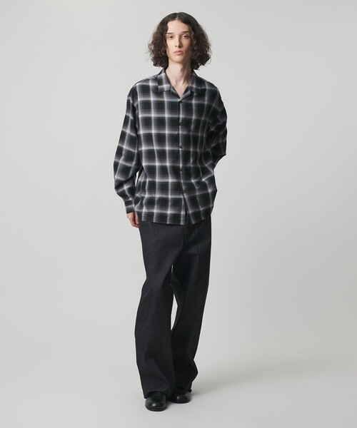 MONKEY TIME（モンキータイム）の「コットン レーヨン オンブレ チェック オープンカラー シャツ（シャツ/ブラウス・メンズ・ターコイズブルー/ブラック・S/M/L/XL）」の6枚目の写真