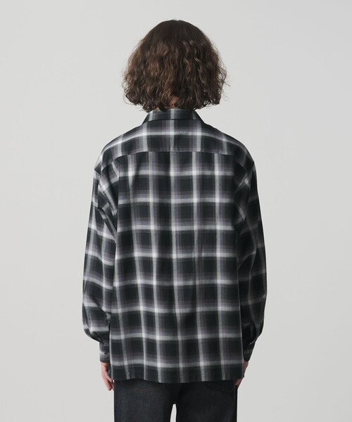 MONKEY TIME（モンキータイム）の「コットン レーヨン オンブレ チェック オープンカラー シャツ（シャツ/ブラウス・メンズ・ターコイズブルー/ブラック・S/M/L/XL）」の13枚目の写真