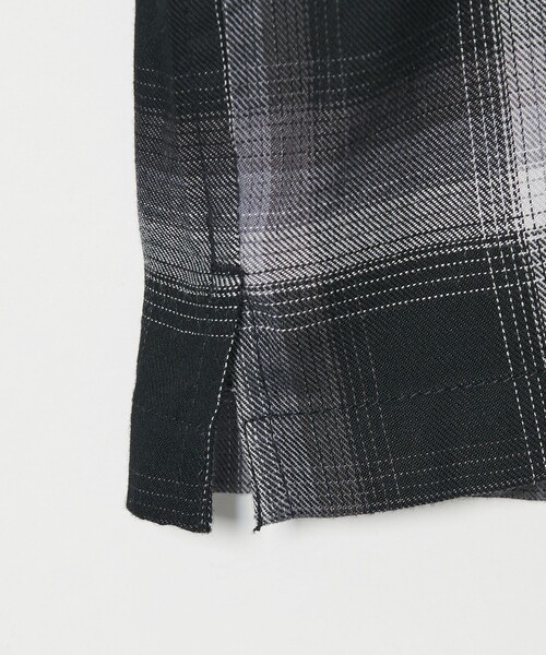 MONKEY TIME（モンキータイム）の「コットン レーヨン オンブレ チェック オープンカラー シャツ（シャツ/ブラウス・メンズ・ターコイズブルー/ブラック・S/M/L/XL）」の19枚目の写真