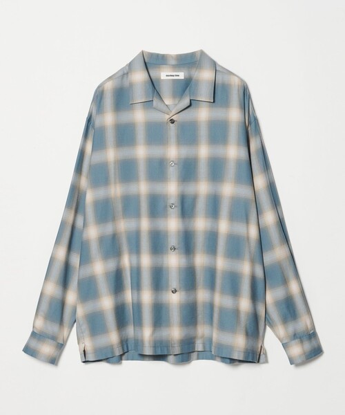 MONKEY TIME（モンキータイム）の「コットン レーヨン オンブレ チェック オープンカラー シャツ（シャツ/ブラウス・メンズ・ターコイズブルー/ブラック・S/M/L/XL）」の22枚目の写真