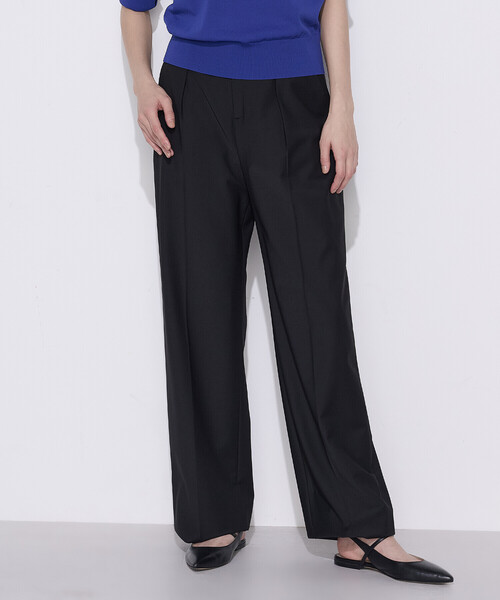 COMME CA(コムサ)の「【セットアップ対応】ストレッチトロ ワイドパンツ(その他パンツ・レディース・トップグレー/ブラック・9号/7号/11号)」の2枚目の写真