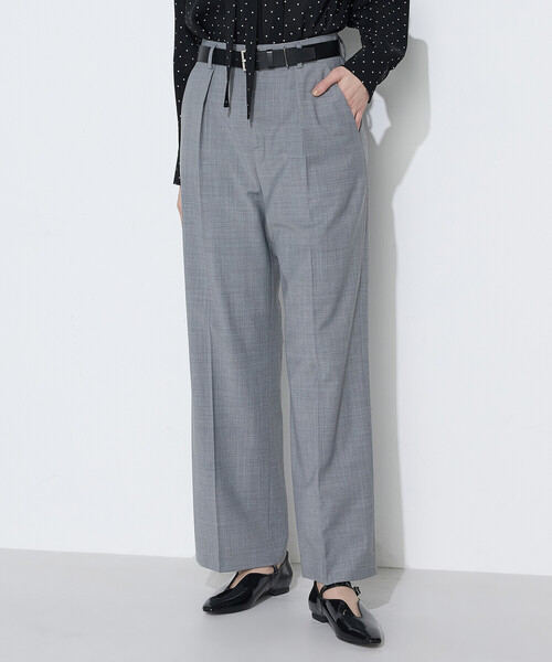 COMME CA(コムサ)の「【セットアップ対応】ストレッチトロ ワイドパンツ(その他パンツ・レディース・トップグレー/ブラック・9号/7号/11号)」の1枚目の写真