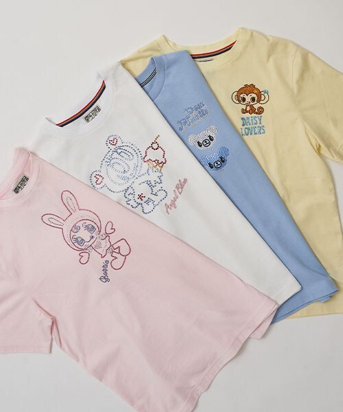 ナルミヤキャラクターズ(ナルミヤキャラクターズ)の「ナカムラくんキラキラストーンTシャツ(Tシャツ/カットソー・レディース・ホワイト/ブラック・F)」の15枚目の写真
