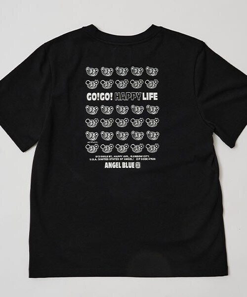 ナルミヤキャラクターズ(ナルミヤキャラクターズ)の「ナカムラくんキラキラストーンTシャツ(Tシャツ/カットソー・レディース・ホワイト/ブラック・F)」の4枚目の写真