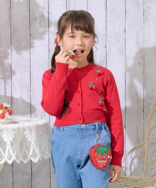 シャルミエール　chalmiereいちご刺繍ニットボレロ Chalmiere ~ Strawberry Embroidery Knit Bolero by Axes Femme
