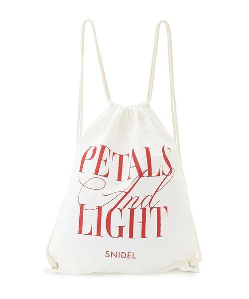 SNIDEL（スナイデル）の「タイプナップサック（バックパック/リュック・レディース・ホワイト/ダークネイビー/オレンジ・F）」の5枚目の写真