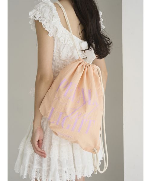 SNIDEL（スナイデル）の「タイプナップサック（バックパック/リュック・レディース・ホワイト/ダークネイビー/オレンジ・F）」の15枚目の写真