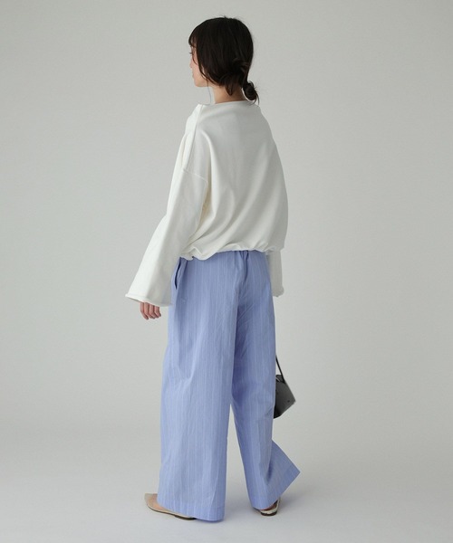 BABYLONE（バビロン）の「ストライプパンツ（その他パンツ・レディース・ベージュ/サックスブルー・フリー）」の14枚目の写真