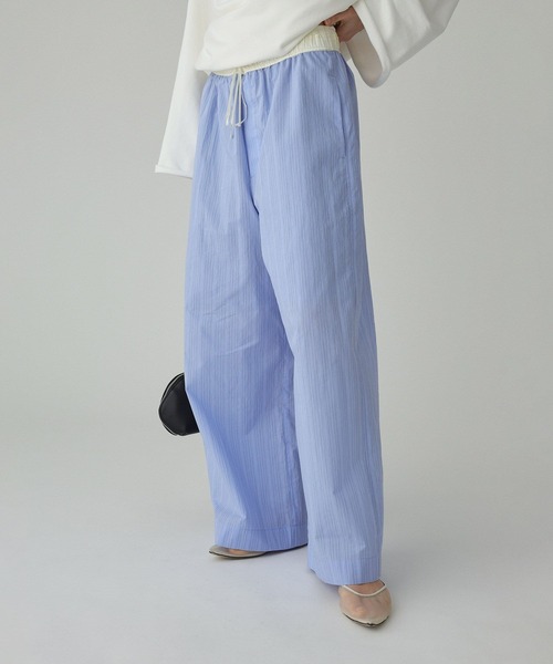 BABYLONE（バビロン）の「ストライプパンツ（その他パンツ・レディース・ベージュ/サックスブルー・フリー）」の9枚目の写真