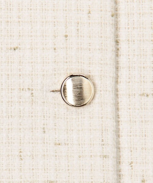 MICO COULIER（ミコクリエ）の「ランダムラメツィードジレ（ブルゾン・レディース・オフホワイト/ネイビー・38）」の16枚目の写真