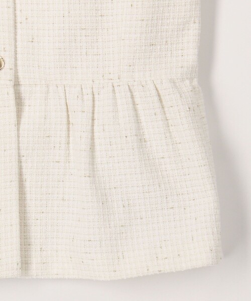 MICO COULIER（ミコクリエ）の「ランダムラメツィードジレ（ブルゾン・レディース・オフホワイト/ネイビー・38）」の17枚目の写真