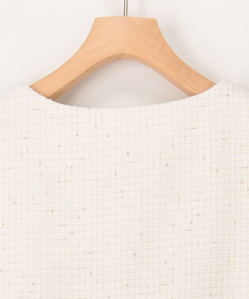 MICO COULIER（ミコクリエ）の「ランダムラメツィードジレ（ブルゾン・レディース・オフホワイト/ネイビー・38）」の20枚目の写真