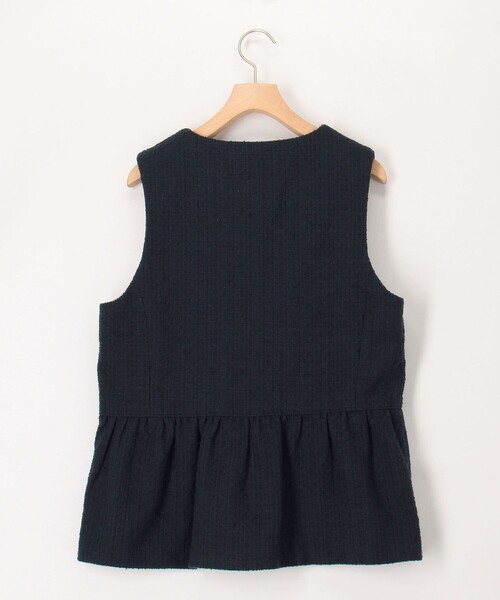 MICO COULIER(ミコクリエ)の「ランダムラメツィードジレ(ブルゾン・レディース・オフホワイト/ネイビー・38)」の15枚目の写真