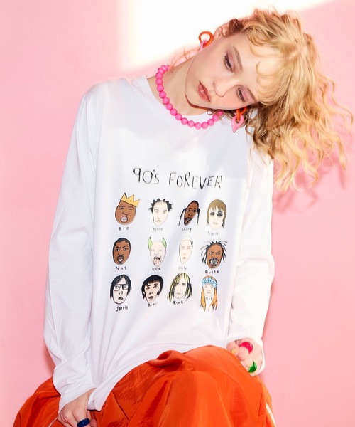 Cepica(セピカ)の「【BLACK SCORE】HERO EDIT 90S UNISEX LONG T(Tシャツ/カットソー・レディース・ホワイト・FREE)」の16枚目の写真