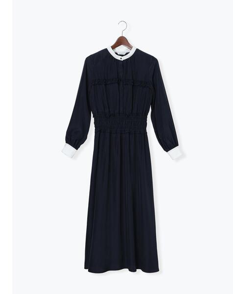 Te chichi(テチチ)の「バイカラーシャーリングワンピース(ワンピース・レディース・ブルー/ベージュ/ネイビー・F)」の18枚目の写真