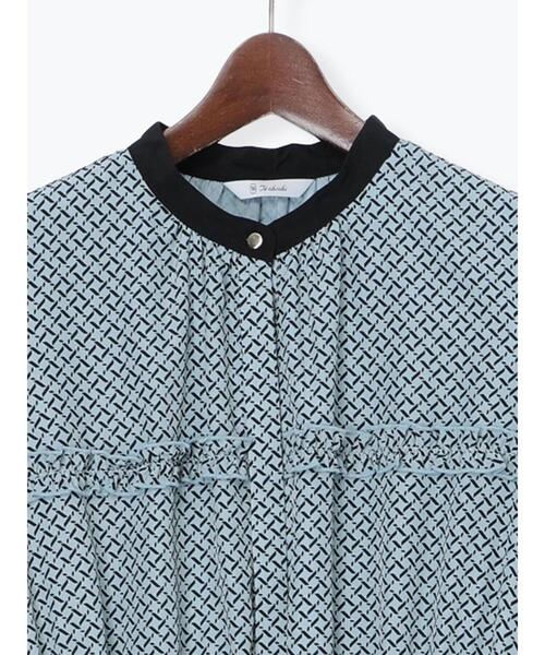 Te chichi(テチチ)の「バイカラーシャーリングワンピース(ワンピース・レディース・ブルー/ベージュ/ネイビー・F)」の22枚目の写真