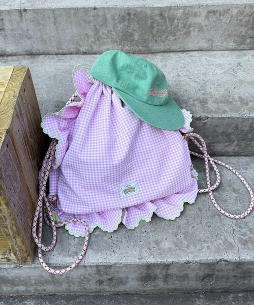 HELLO.SANFRANCISCO（ハローサンフランシスコ）の「【HELLO.SANFRANCISCO/ハローサンフランシスコ】パラコードフリルナップサック（バックパック/リュック・レディース・イエロー/ブラック/ピンク・ONE SIZE）」の15枚目の写真