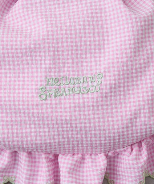 HELLO.SANFRANCISCO（ハローサンフランシスコ）の「【HELLO.SANFRANCISCO/ハローサンフランシスコ】パラコードフリルナップサック（バックパック/リュック・レディース・イエロー/ブラック/ピンク・ONE SIZE）」の5枚目の写真