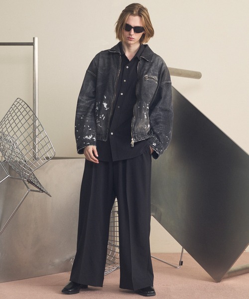 《UNISEX》Frieren Stripe Prime-Over Regular Collar Shirt/フリーレンストライププライムオーバーレギュラーシャツ【MAISON SPECIAL/メゾンスペシャル】■セットアップ対応■