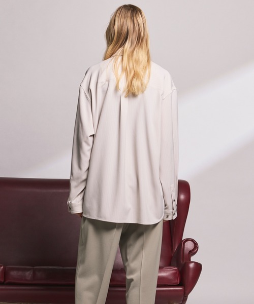 《UNISEX》Frieren Stripe Prime-Over Regular Collar Shirt/フリーレンストライププライムオーバーレギュラーシャツ【MAISON SPECIAL/メゾンスペシャル】■セットアップ対応■